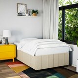 Maison Chic Posteljni okvir - Dvoposteljna postelja - Zakonska postelja brez vzmetnice krem 120x190 cm blago-J12134, (21767050) | Shoptok.si