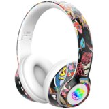  Slušalice bluetooth L750 HiFi RGB stickerbomb design, white | Eponuda.ba
