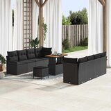  Sjedeća garnitura za vrt s jastukom Crna 90 x 55 x 71 cm | shoptok.hr