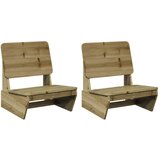 Maison Chic Vrtni stoli - Stol za vrt 2 kosa 60x64x70,5 cm Impregniran les borovec JS1160, (21878474) Cene