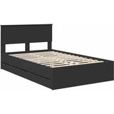  Krevetna konstrukcija Crna 120 x 190 cm Inženjersko Drvo | shoptok.hr