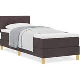 vidaXL Box Spring postelja z vzmetnico temno rjava 80x200 cm tkanina, (22081072) | Shoptok.si