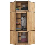 AKORD Kotna Garderobna Omara Z Nadgradnjo In 6 Vrata, Hrast Craft, (5000331728) | Shoptok.si
