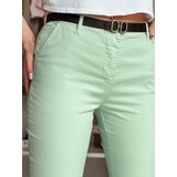 DStreet Spodnie damskie slim fit z paskiem LINESKA miętowe | shoptok.hr