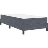  Postelja boxspring z vzmetnico Temno siva 80 x 210 cm Žamet | Shoptok.si