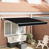 vidaXL Ročna Retraktibilna Tenda Črna 300x250 cm, Zamenjava Tkanine za Tendo 3x2,5 m Črna Cene