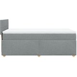  Box spring krevet s madracem svjetlosivi 90x190 cm od tkanine | shoptok.hr