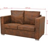  3-dijelni set sofa od umjetne brušene kože | shoptok.hr