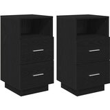 Maison Chic Dvo delni komplet Nočne omarice - Nočne mize z 2 predaloma črna 36x36x68 cm, (21690007) | Shoptok.si