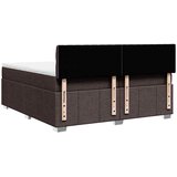  Krevet s oprugama i madracem tamnosmeđi 200x200 cm od tkanine | shoptok.hr