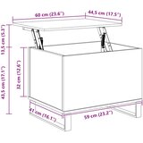 Stolić za kavu boja staro drvo 60x44,5x45 cm konstruirano drvo | shoptok.hr