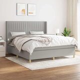  Krevet box spring s madracem svjetlosiva 160x200 cm tkanina | shoptok.hr