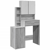  The Living Store Toaletna mizica z omarico siva sonoma 80x35x132 cm - Toaletna Mizica, (21497297) | Shoptok.si