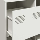 vidaXL Komoda bela 135x39x103,5 cm hladno valjano jeklo | Shoptok.si