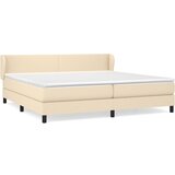 Maison Chic Box spring postelja - Vzmetna postelja z vzmetnico krem 200x200 cm blago SL19789, (21881612) | Shoptok.si