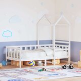  Dnevni krevet s krovom bez madraca bijeli 80x200cm masivno drvo | shoptok.hr