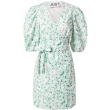 Just Female Obleka zelena / bela | Shoptok.si