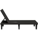  Ležaljke za sunčanje 2 kom crne 155x58x83 cm od polipropilena | shoptok.hr