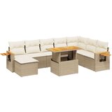 vidaXL 9-dijelni set vrtnih sofa s jastucima bež od poliratana | shoptok.hr