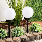  LED solarna lampa LED/1,2V 6500K 200 mAh prečnik 15 cm IP44 bela/crna | Eponuda.com