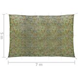 vidaXL Kamuflažna mreža s torbo za shranjevanje 5x7 m zelena | Shoptok.si