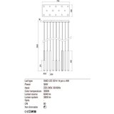  Redo 01-2054 - LED luster na sajli MADISON 14xLED/4W/230V zlatna | Eponuda.com