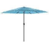  Vrtni suncobran s čeličnom šipkom plavi 248 x 248 x 248 cm | shoptok.hr