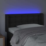  Posteljno vzglavje črno 93x16x78/88 cm umetno usnje, (20738649) | Shoptok.si