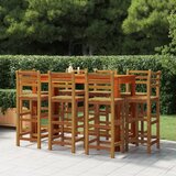 The Living Store Vrtna barska garnitura 9-delna trden akacijev les - Vrtna Barska Garnitura, (21467798) | Shoptok.si