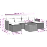  7-dijelni set vrtnih sofa od poliratana s jastucima bež | shoptok.hr