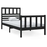 Maison Chic Posteljni okvir - Enojna postelja - Postelja za odrasle črn 75x190 cm trden les-J13913, (21770295) | Shoptok.si