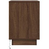  Noćni ormarić s LED svjetlima smeđi hrast 38x34x50 cm | shoptok.hr