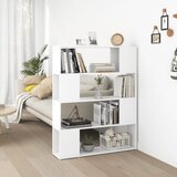 vidaXL Knjižna omara za razdelitev prostora bela 100x24x124 cm Cene