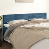  Uzglavlja 2 kom tamnoplava 90x5x78/88 cm baršunasta | shoptok.hr