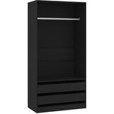 vidaXL Garderobna omara črna 100x50x200 cm iverna plošča, (20622980) Cene