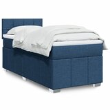  Krevet s oprugama i madracem plavi 90 x 200 cm od tkanine | shoptok.hr