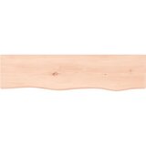  Zidna polica 80 x 20 x 4 cm od neobrađene masivne hrastovine | shoptok.hr