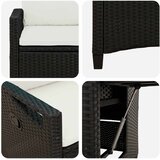  Ležaljka u vrtu Crna i Krema 56 x 60 x 112 cm poliratan | Eponuda.ba
