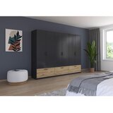Boxxx OMARA ZA OBLAČILA, siva, hrast artisan | Shoptok.si