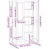  Vitrina bijela 82,5 x 30,5 x 185 cm konstruirano drvo | shoptok.hr