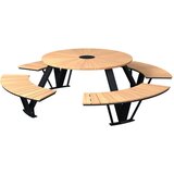 Ambia Garden VRTNA GARNITURA nerjaveče jeklo črna, barva tikovine | Shoptok.si