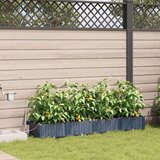 vidaXL Vrtna sadilica Siva Plastika 160 x 40 x 22 cm Sadilice Cijene