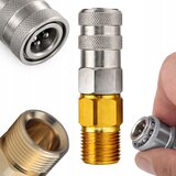Rosfix Quickconnect M22 INOX Socket Quick Connector – Nerjaveče Jeklo, M22 Zunanji Navoj, 150 Bar, 60°C | Za Visokotlačne Čistilnike, (5000222871) | Shoptok.si