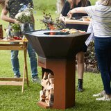 Barbecook Nestor Original Corten žar + Dynamic Centre grill rešetka + bočne police | Shoptok.si