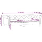  Dnevni krevet crni 100 x 200 cm od umjetne kože | shoptok.hr