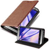 Cadorabo Ohišje, združljivo z HTC ONE M8 v kapučino rjava - Zaščitni ovitek z magnetnim zapiranjem, stoječo funkcijo in režo za kartice, (20549347) | Shoptok.si