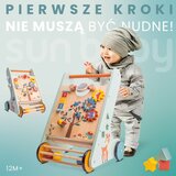  Drvena interaktivna guralica hodalica 48 cm - šumski uzorci | shoptok.hr