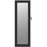  Zidni ormarić za nakit s ogledalom crni 30 x 8,5 x 90 cm | Eponuda.com
