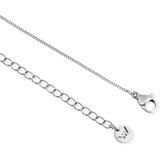 Vuch Ženska ogrlica Lunira Silver sa srcem i cirkonima, 44 cm Slike