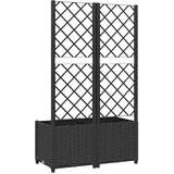 Vrtna žardinjera s rešetkom crna 80x40x136 cm PP | shoptok.hr